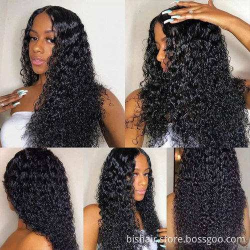 Curly front lace wig real hair kinky curly hair wig, suitable for women 13x1 Brazilian wig, 9A real human hair wig 150% density